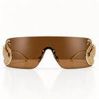 Seraph Rimless Shield Shades - Amber - sunglasses - Eric Muller - Image 2