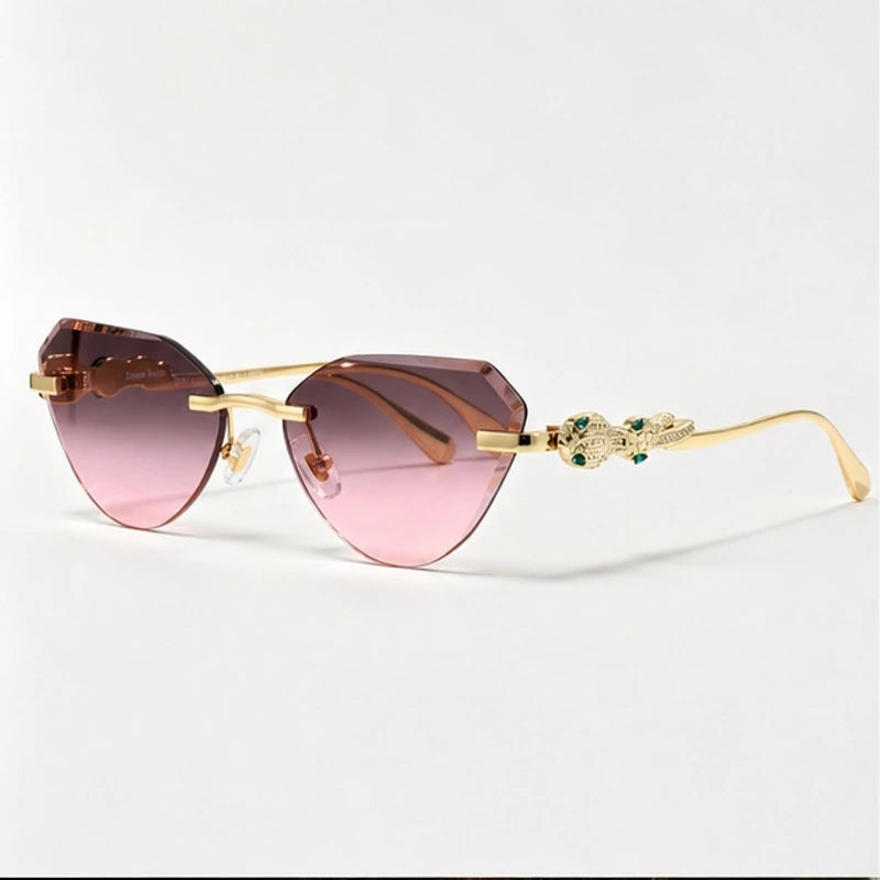 Seraphine Rimless Cat-Eye Shades - Blush - Sunglasses - Eric Muller - Image 1