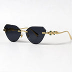 Seraphine Rimless Cat-Eye Shades - Noir - Sunglasses - Eric Muller - Image 1