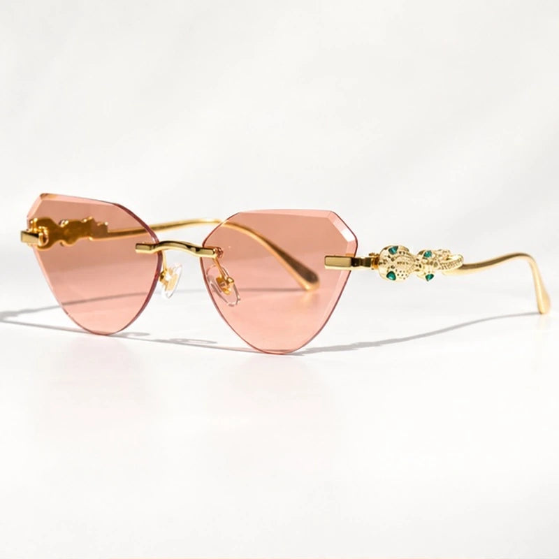 Seraphine Rimless Cat-Eye Shades - Petal - Sunglasses - Eric Muller - Image 1