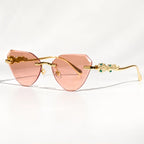 Seraphine Rimless Cat-Eye Shades - Petal - Sunglasses - Eric Muller - Image 1