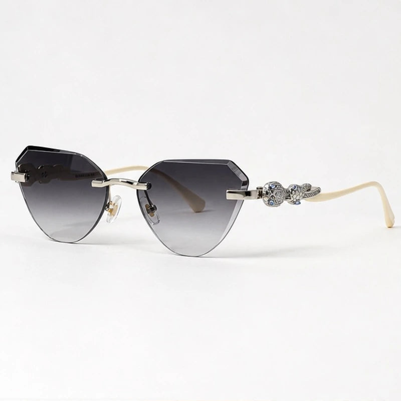 Seraphine Rimless Cat-Eye Shades - Onyx - Sunglasses - Eric Muller - Image 1