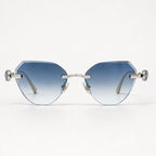 Seraphine Rimless Cat-Eye Shades - Sapphire - sunglasses - Eric Muller - Image 2