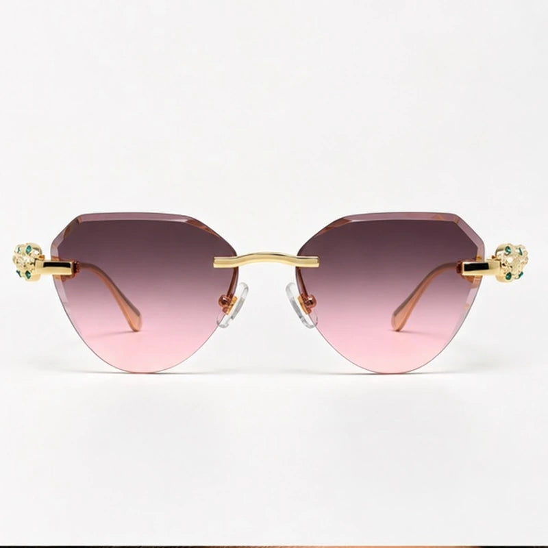 Seraphine Rimless Cat-Eye Shades - Blush - sunglasses - Eric Muller - Image 2