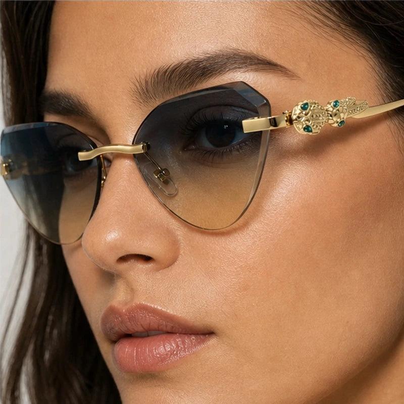Seraphine Rimless Cat-Eye Shades - Drift - cat-eye sunglasses - Eric Muller - Image 3