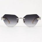 Seraphine Rimless Cat-Eye Shades - Onyx - sunglasses - Eric Muller - Image 2