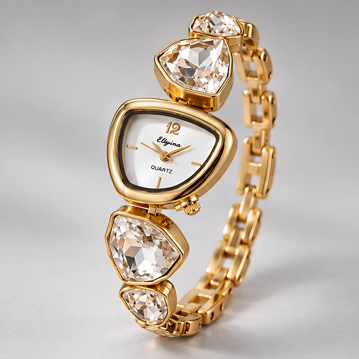 Seren Women's Triangular-Dial Watch - White - Accessories > Watches > Geometric Dial Watches - Eric Muller - Image 1