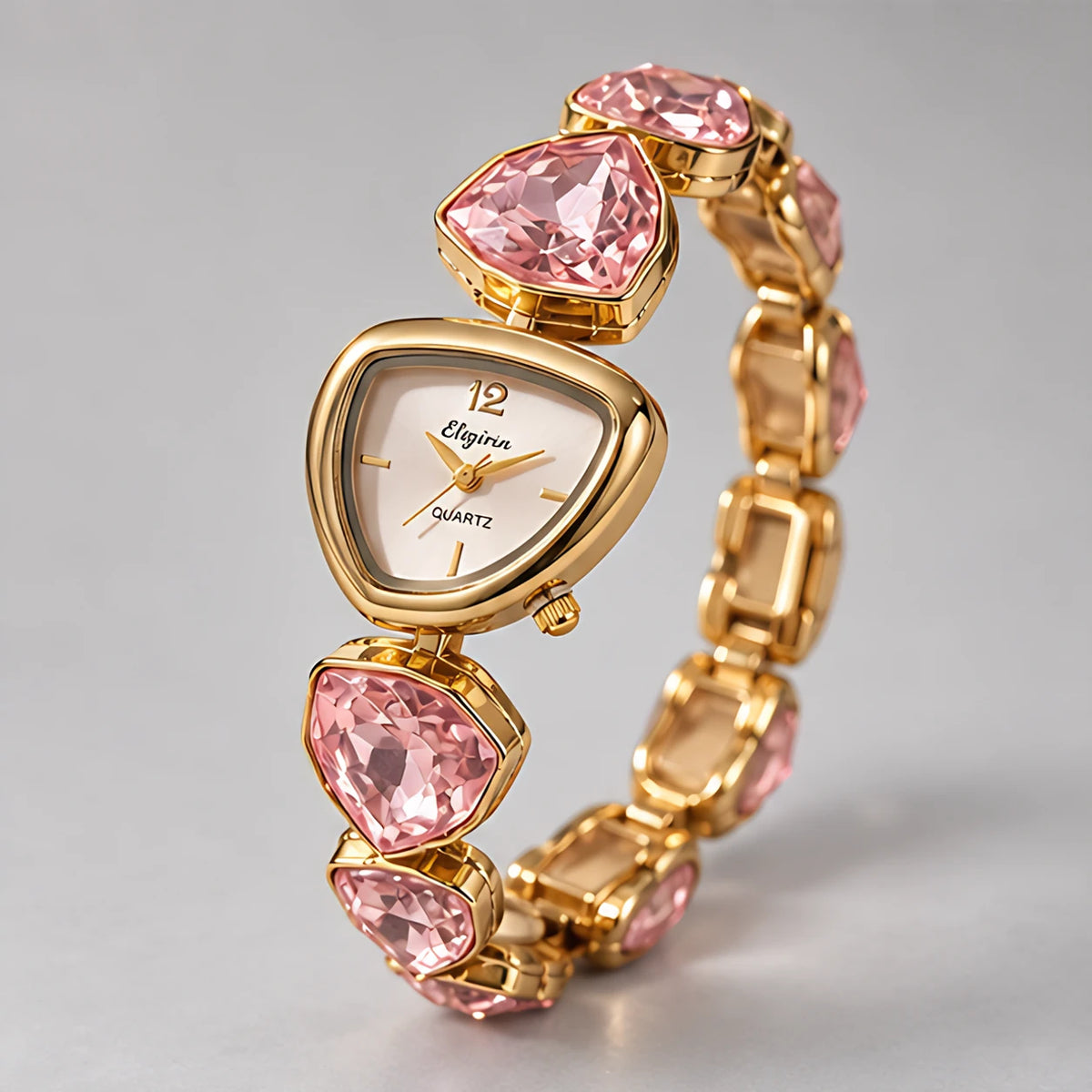 Seren Women's Triangular-Dial Watch - Pink - Accessories > Watches > Geometric Dial Watches - Eric Muller - Image 1