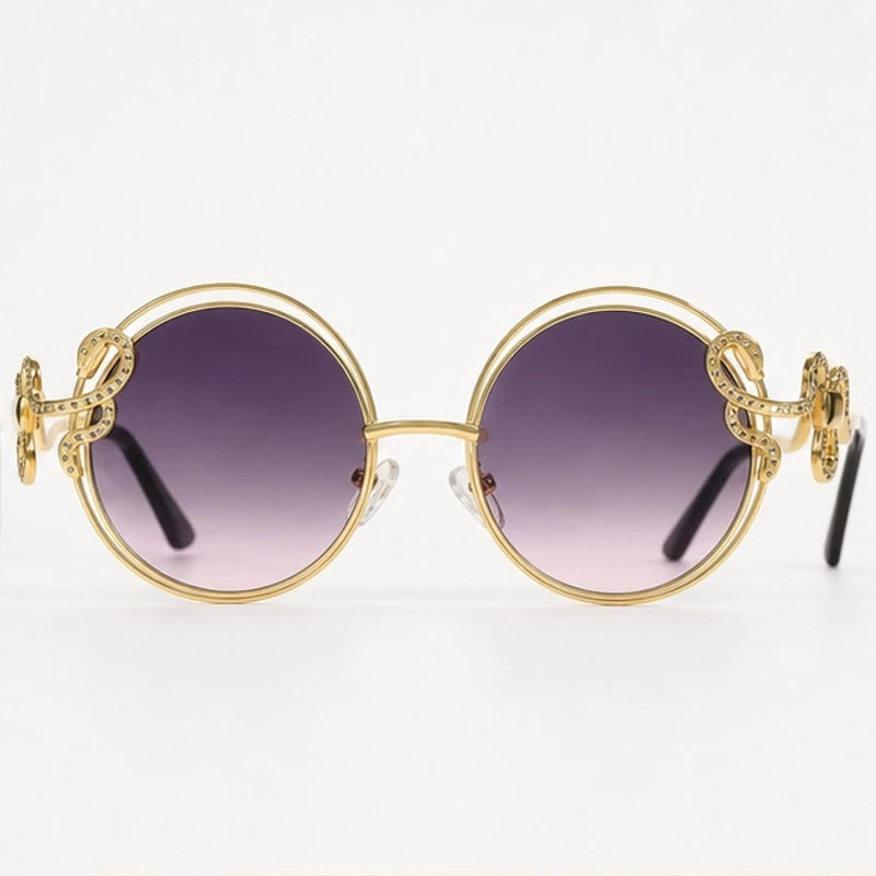 Serpo Round Wire Shades - Mauve - sunglasses - Eric Muller - Image 2