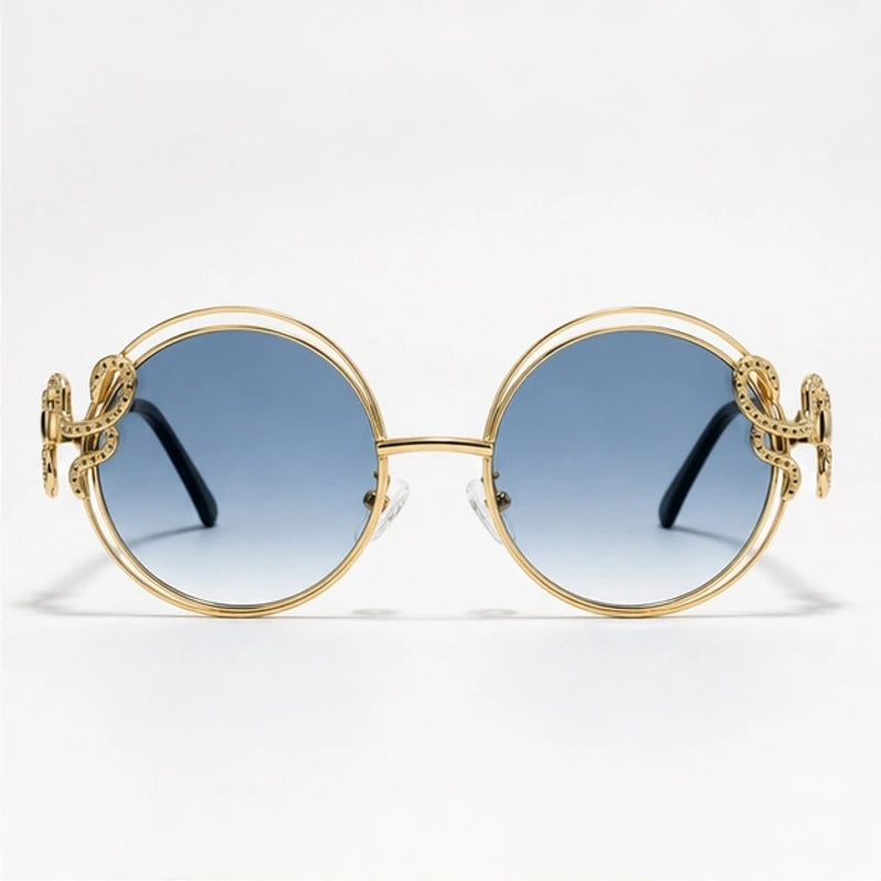Serpo Round Wire Shades - Celeste - sunglasses - Eric Muller - Image 2