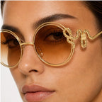 Serpo Round Wire Shades - Cognac - round sunglasses - Eric Muller - Image 3