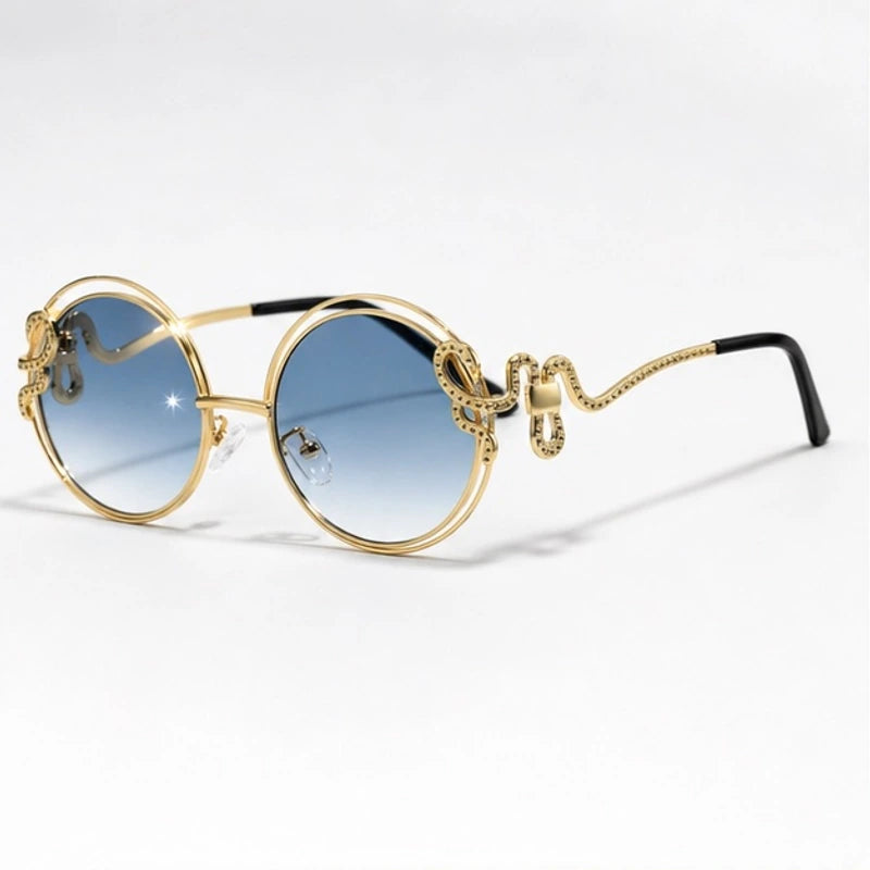 Serpo Round Wire Shades - Celeste - Sunglasses - Eric Muller - Image 1