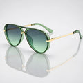 Solara Women's Retro Aviator Sunglasses - Green - Accessories > Sunglasses > Aviator Sunglasses - Eric Muller - Image 1