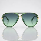 Solara Women's Retro Aviator Sunglasses - Green - Accessories > Sunglasses > Aviator Sunglasses - Eric Muller - Image 2