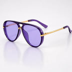 Solara Women's Retro Aviator Sunglasses - Purple - Accessories > Sunglasses > Aviator Sunglasses - Eric Muller - Image 1