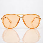 Solara Women's Retro Aviator Sunglasses - Orange - Accessories > Sunglasses > Aviator Sunglasses - Eric Muller - Image 2