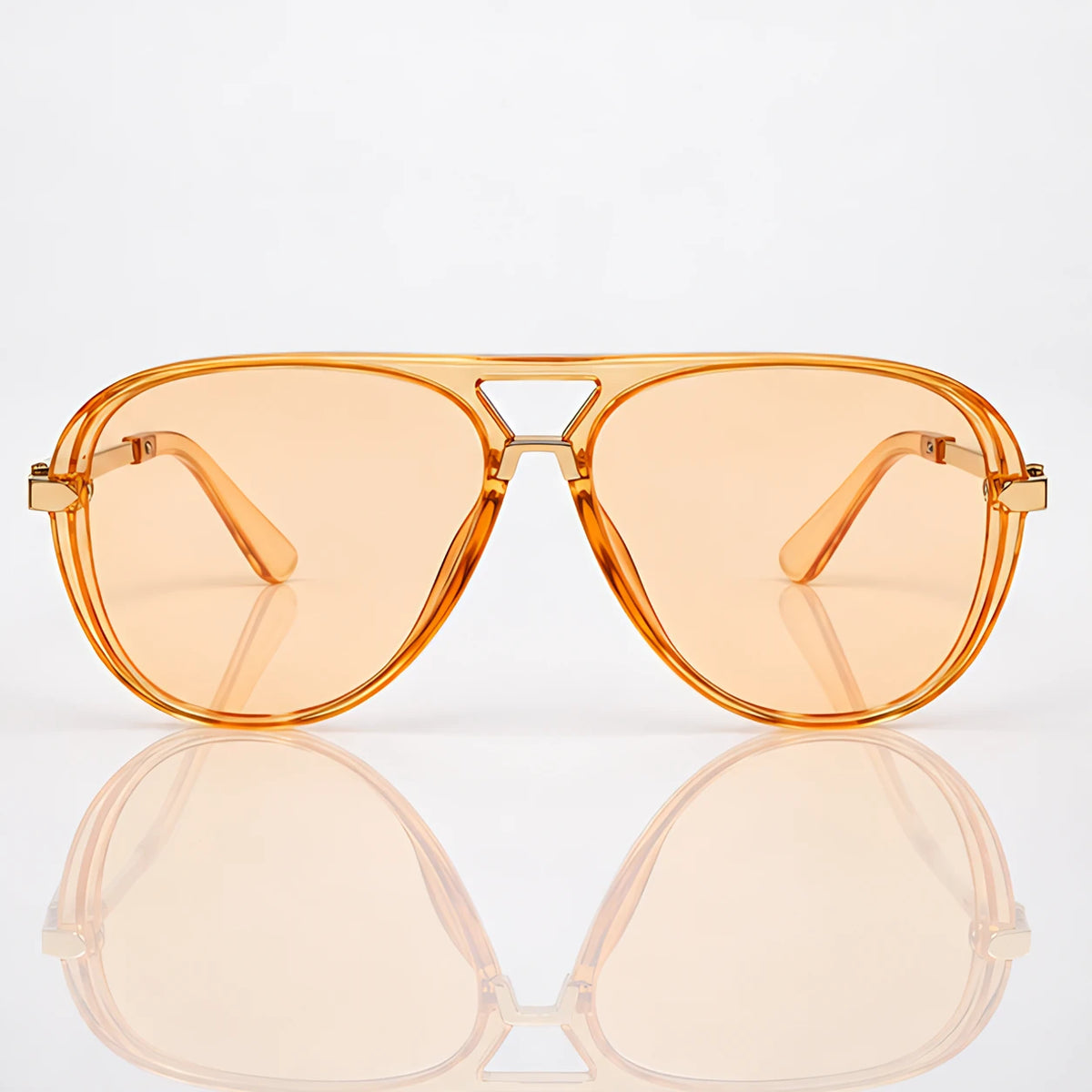 Solara Women's Retro Aviator Sunglasses - Orange - Accessories > Sunglasses > Aviator Sunglasses - Eric Muller - Image 2