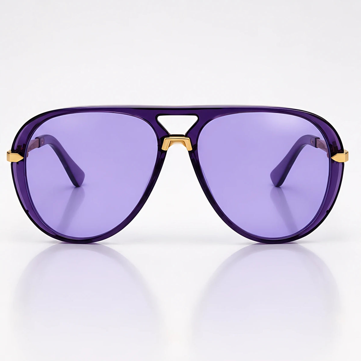 Solara Women's Retro Aviator Sunglasses - Purple - Accessories > Sunglasses > Aviator Sunglasses - Eric Muller - Image 2