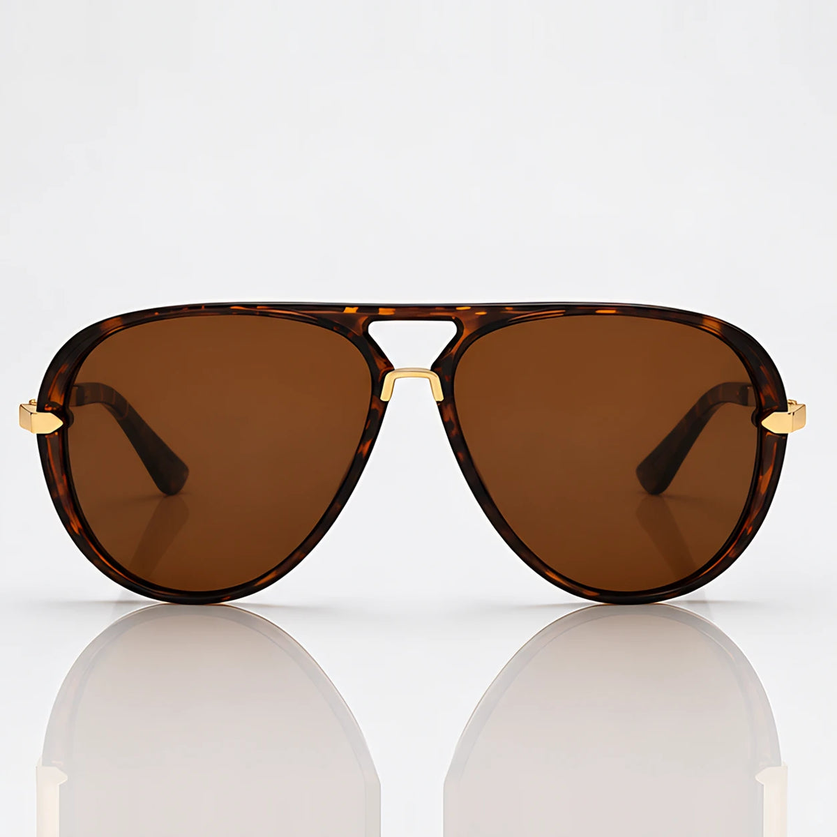 Solara Women's Retro Aviator Sunglasses - Leopard - Accessories > Sunglasses > Aviator Sunglasses - Eric Muller - Image 2