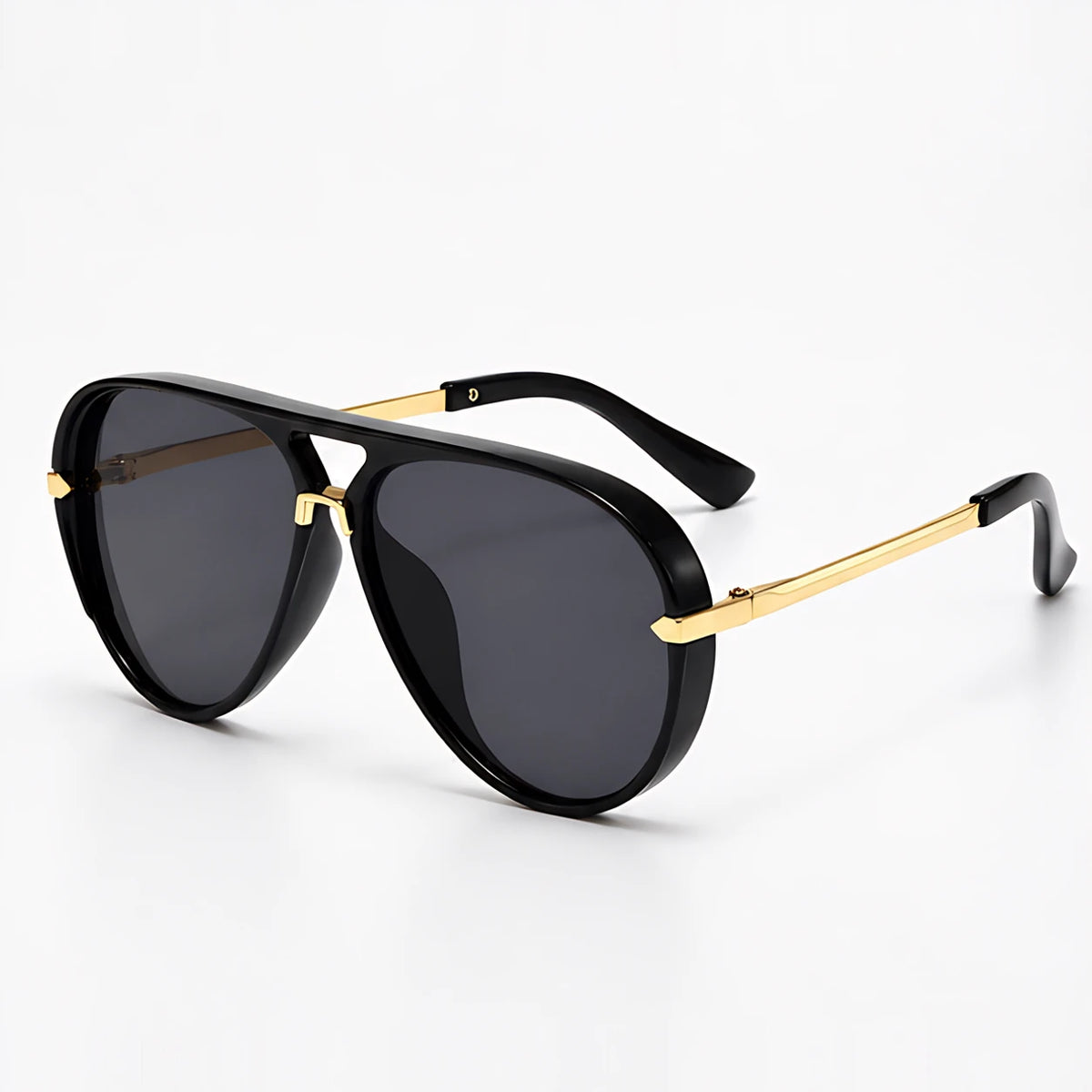 Solara Women's Retro Aviator Sunglasses - Black - Accessories > Sunglasses > Aviator Sunglasses - Eric Muller - Image 1