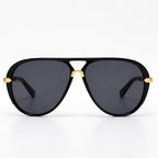 Solara Women's Retro Aviator Sunglasses - Black - Accessories > Sunglasses > Aviator Sunglasses - Eric Muller - Image 2