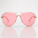 Solara Women's Retro Aviator Sunglasses - Pink - Accessories > Sunglasses > Aviator Sunglasses - Eric Muller - Image 2