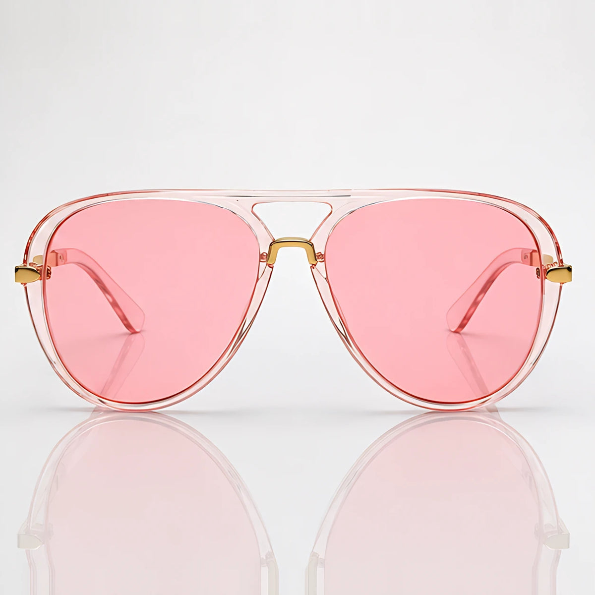 Solara Women's Retro Aviator Sunglasses - Pink - Accessories > Sunglasses > Aviator Sunglasses - Eric Muller - Image 2