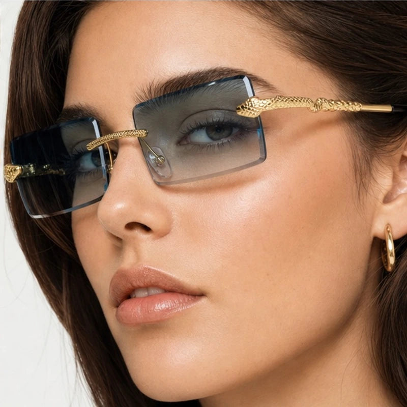 Valdar Rimless Rectangular Shades - Reef - rimless sunglasses - Eric Muller - Image 3