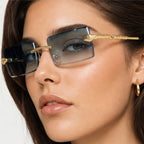 Valdar Rimless Rectangular Shades - Reef - rimless sunglasses - Eric Muller - Image 3