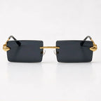 Valdar Rimless Rectangular Shades - Onyx - sunglasses - Eric Muller - Image 2