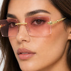 Valdar Rimless Rectangular Shades - Petal - rimless sunglasses - Eric Muller - Image 3