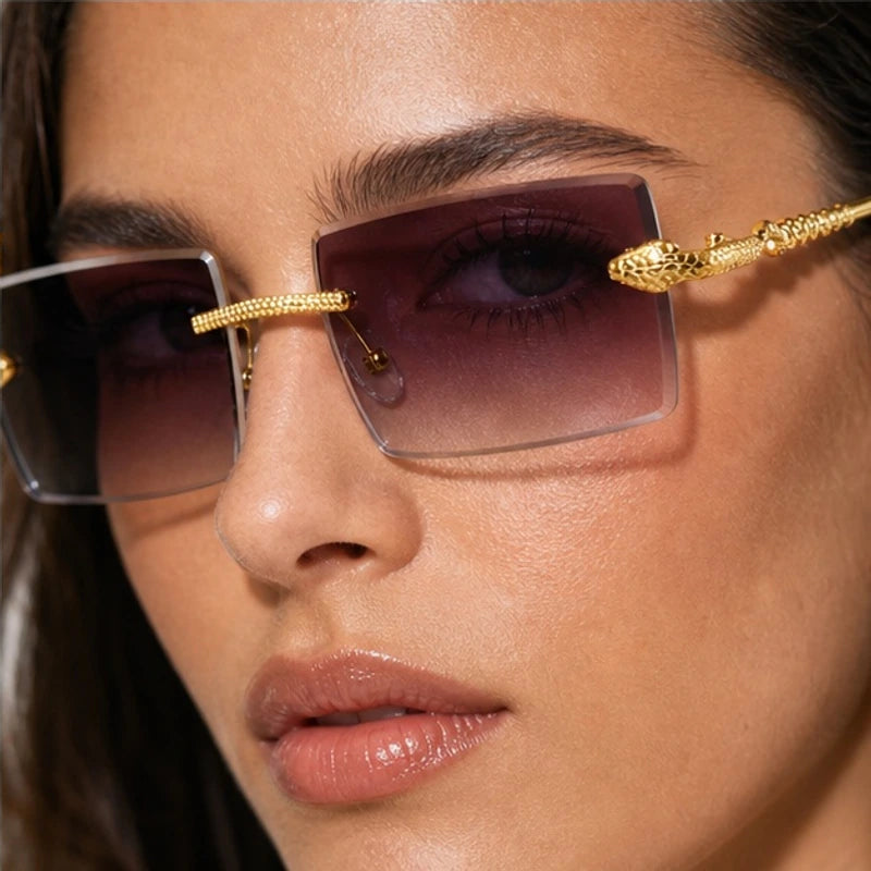 Valdar Rimless Rectangular Shades - Dusk - rimless sunglasses - Eric Muller - Image 3