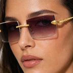 Valdar Rimless Rectangular Shades - Dusk - rimless sunglasses - Eric Muller - Image 3
