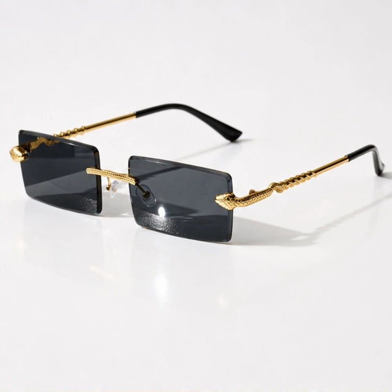 Valdar Rimless Rectangular Shades - Onyx - Sunglasses - Eric Muller - Image 1