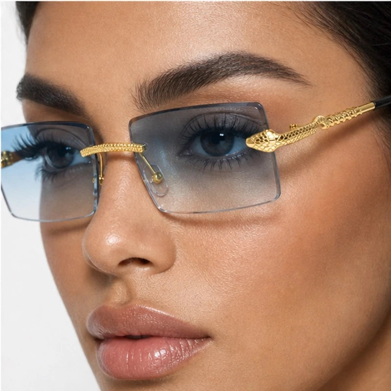 Valdar Rimless Rectangular Shades - Glacé - rimless sunglasses - Eric Muller - Image 3