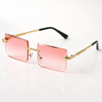 Valdar Rimless Rectangular Shades - Petal - Sunglasses - Eric Muller - Image 1