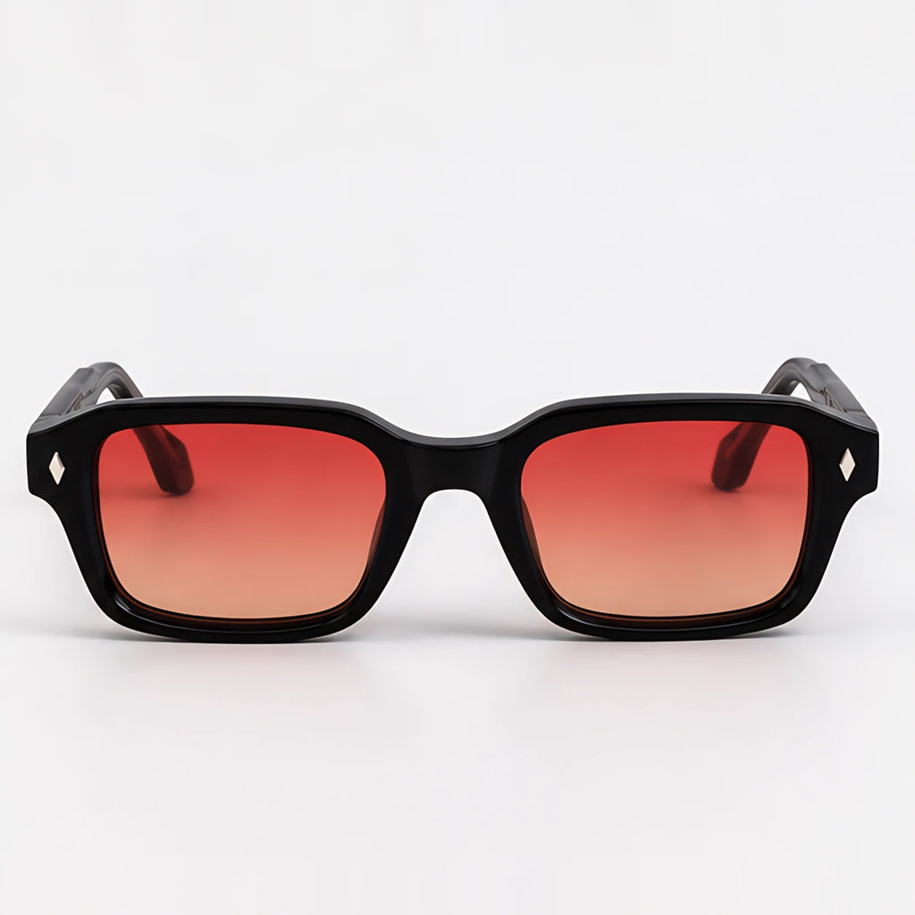Valerio Women's Full-Rim Rectangular Sunglasses - Red Sunset - sunglasses - Eric Muller - Image 2