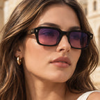 Valerio Women's Full-Rim Rectangular Sunglasses - Purple Sunrise - rectangular sunglasses - Eric Muller - Image 3