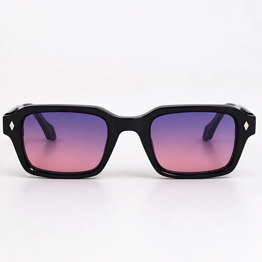 Valerio Women's Full-Rim Rectangular Sunglasses - Purple Sunrise - sunglasses - Eric Muller - Image 2