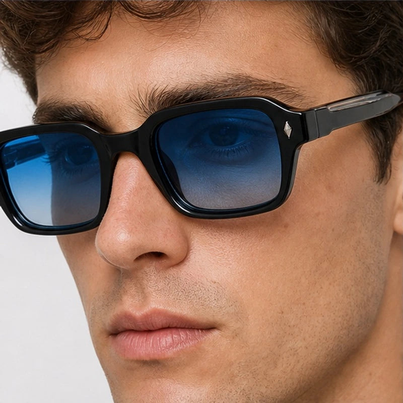 Valerio Women's Full-Rim Rectangular Sunglasses - Blue Horizon - Accessories > Eyewear > Rectangular Sunglasses - Eric Muller - Image 1