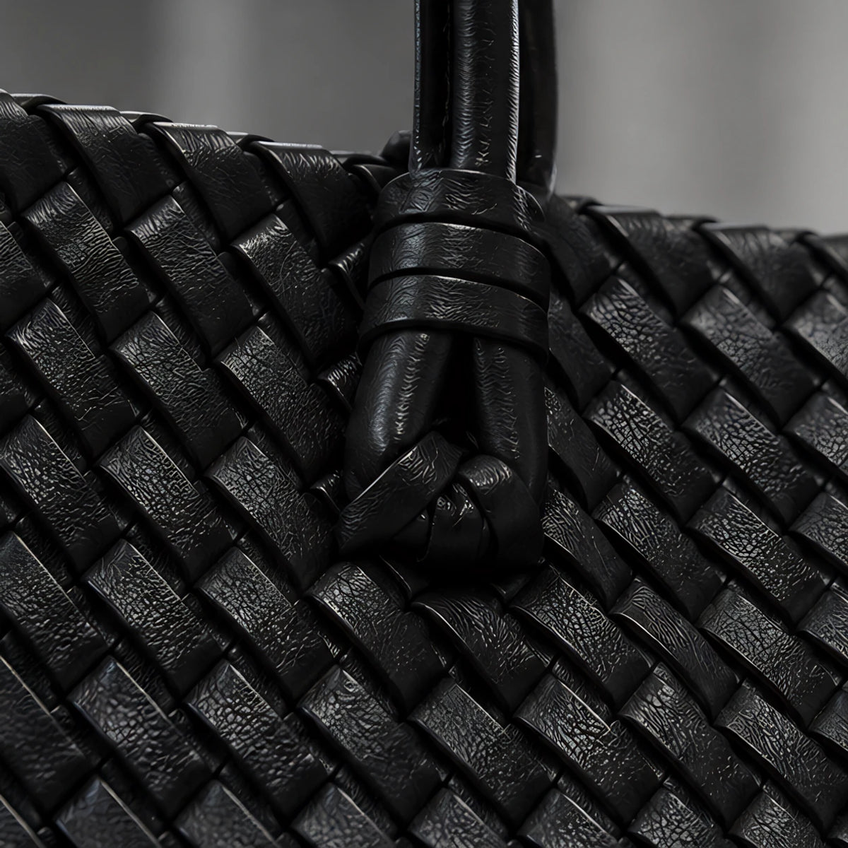 Valora Women's Handwoven Leather Tote Bag with Zipper Pockets - Black - Accessories > Bags > Tote Bags - Eric Muller - Image 3