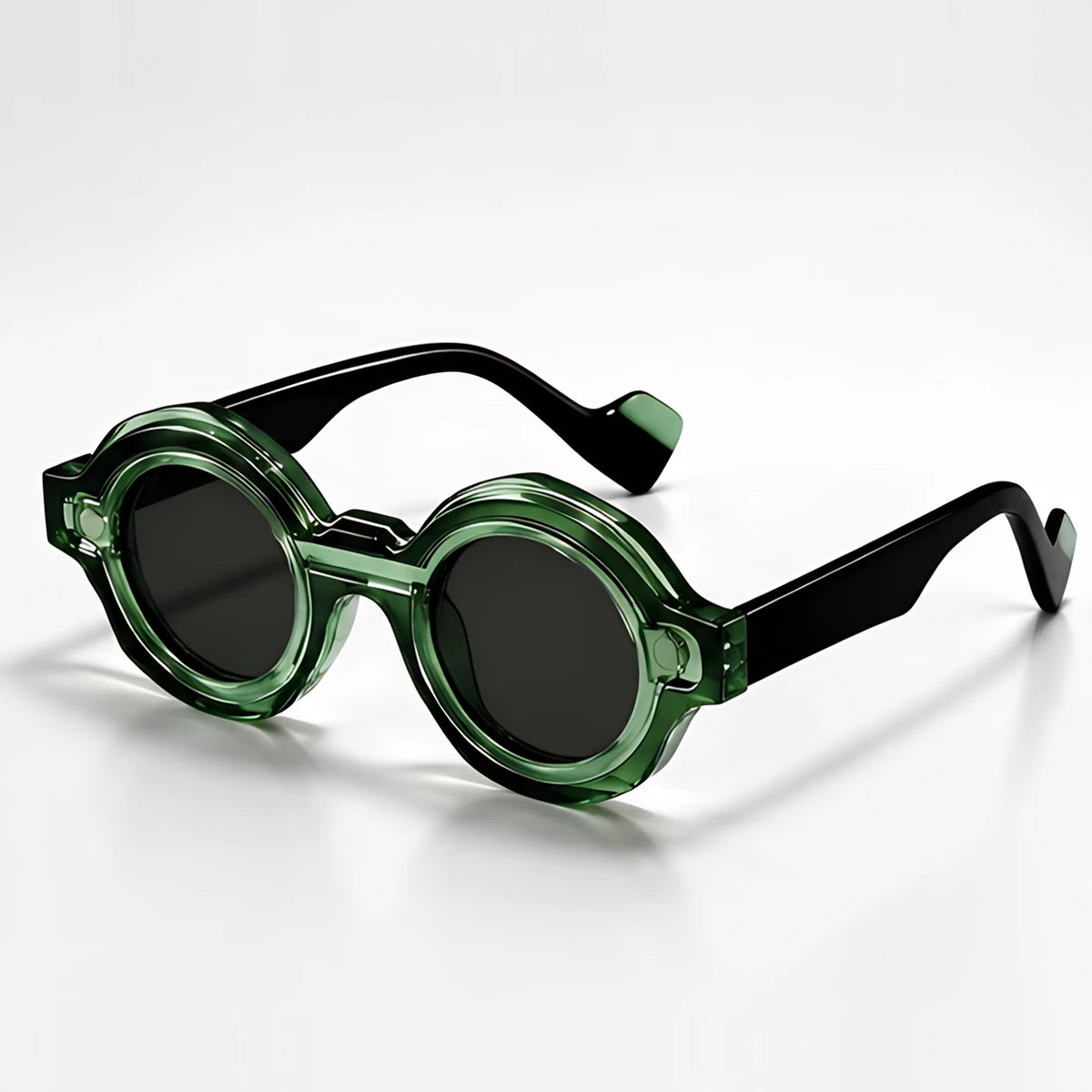 Vaplunk Retro Round Shades - Green - Accessories > Eyewear > Round Sunglasses - Eric Muller - Image 1