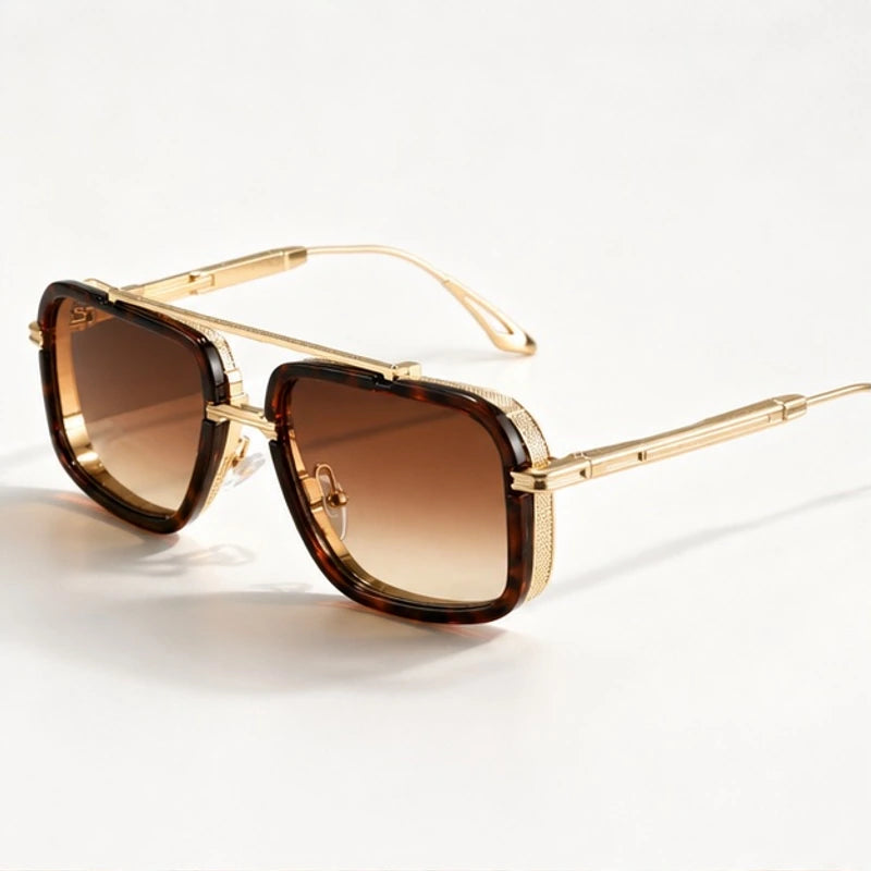 Varen Square Frame Shades - Cognac - Sunglasses - Eric Muller - Image 1