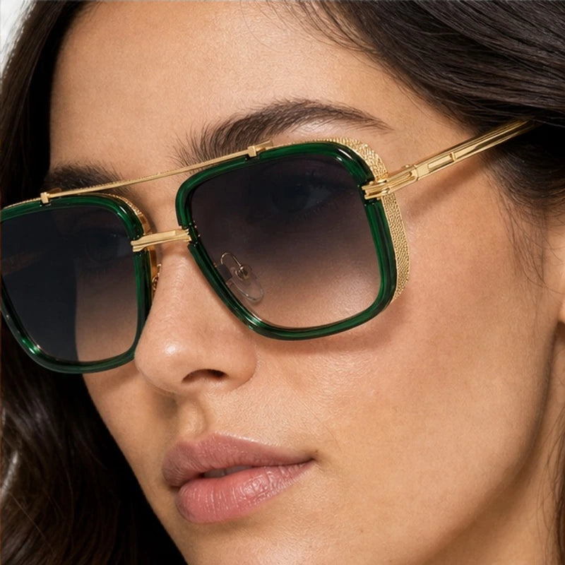 Varen Square Frame Shades - Ember - double-bridge frame - Eric Muller - Image 4