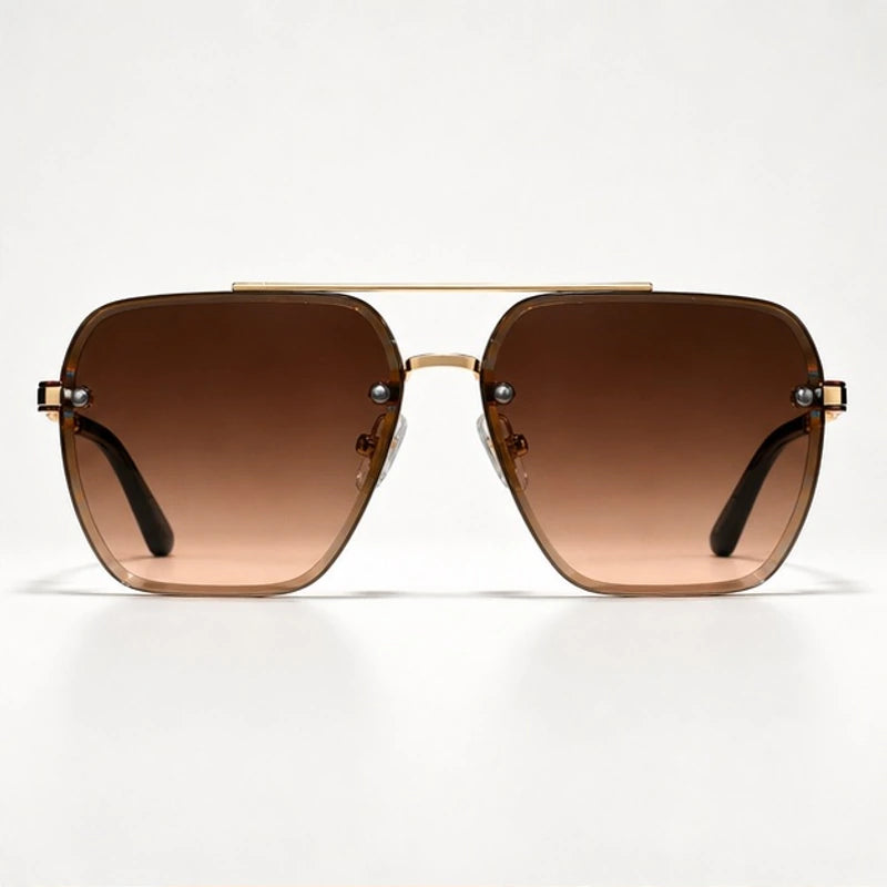 Vega Rimless Square Shades - Espresso - sunglasses - Eric Muller - Image 2