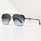 Vega Rimless Square Shades - Steel - Sunglasses - Eric Muller - Image 1