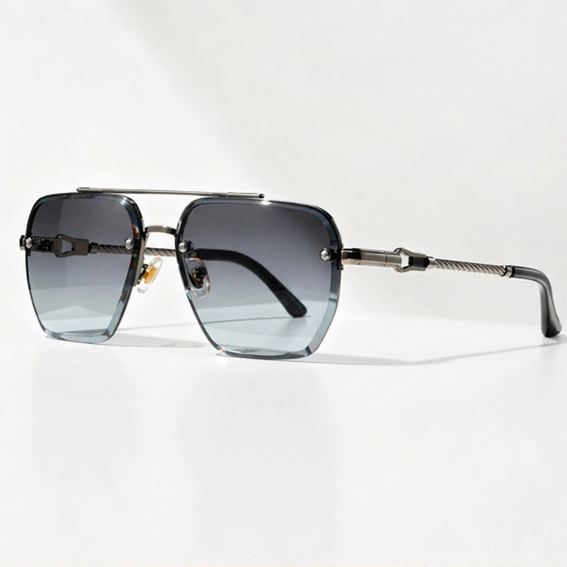 Vega Rimless Square Shades - Steel - Sunglasses - Eric Muller - Image 1