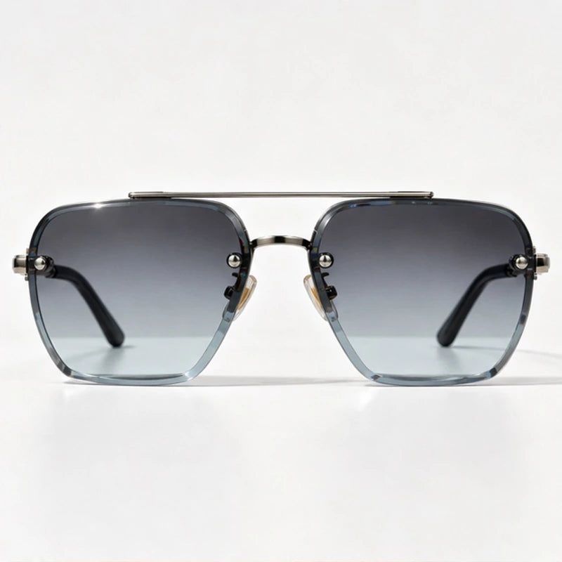 Vega Rimless Square Shades - Steel - sunglasses - Eric Muller - Image 2