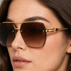 Vega Rimless Square Shades - Espresso - square sunglasses - Eric Muller - Image 4