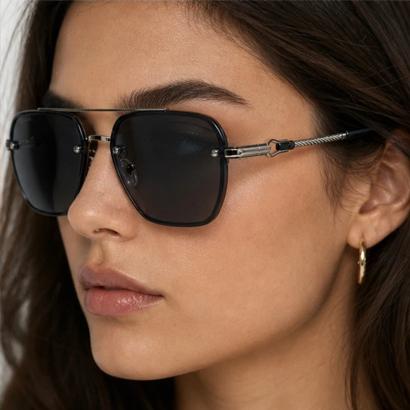 Vega Rimless Square Shades - Graphite - square sunglasses - Eric Muller - Image 4
